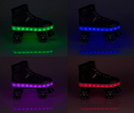 NIJDAM ROLLER SKATES FLASHING GLITTER AND GLAMOUR