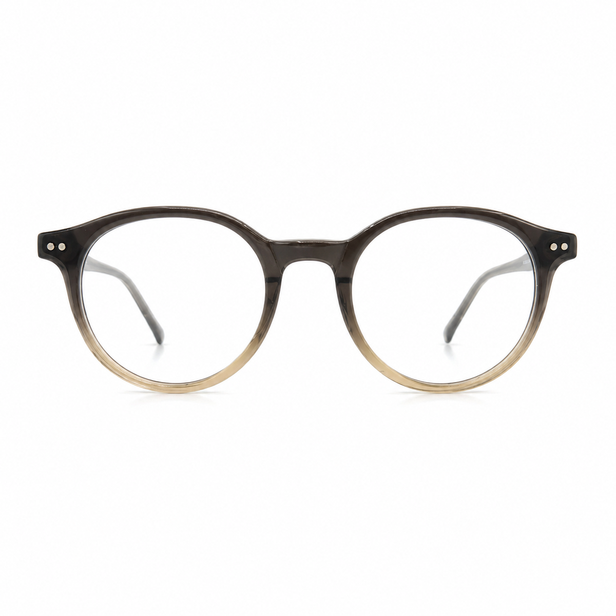 Round eyeglasses gray