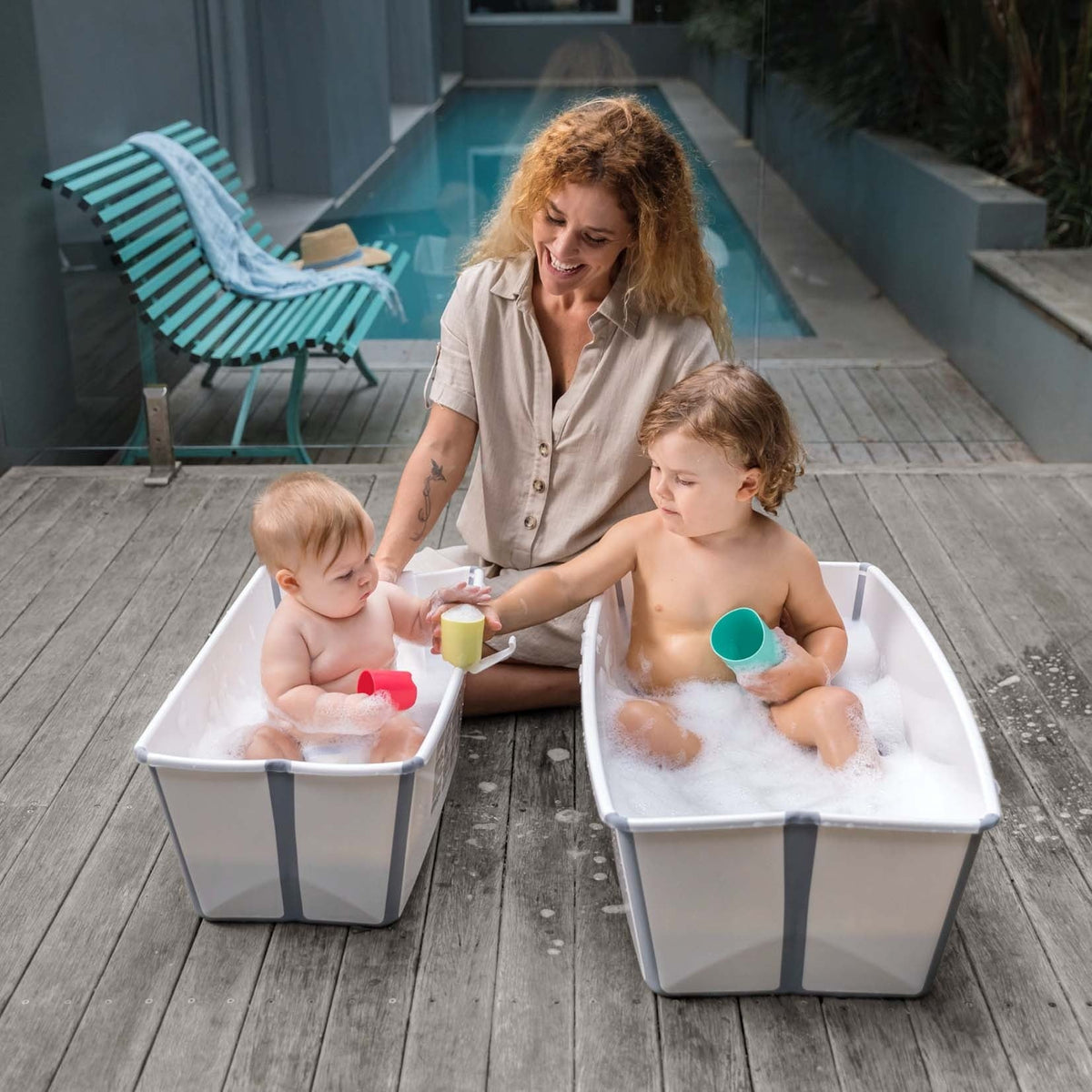 Flexibath x-large bathtub White/Grey