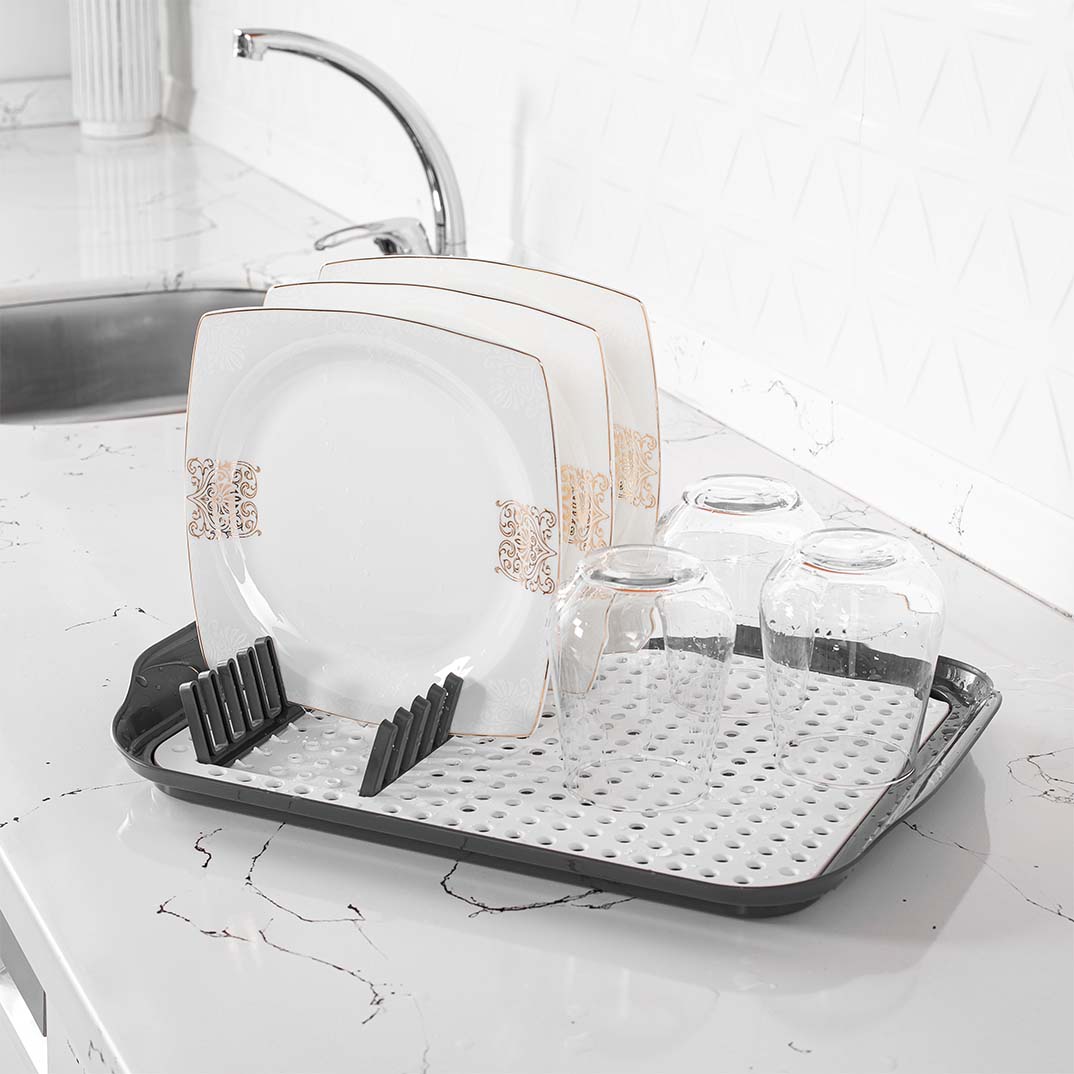 MULTIPURPOSE DRAINER - 41.5 x 30 cm Plastic Dish Drainer