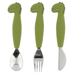 Trixie: Silicone Cutlery Set 3-Pack - Mr. Dino