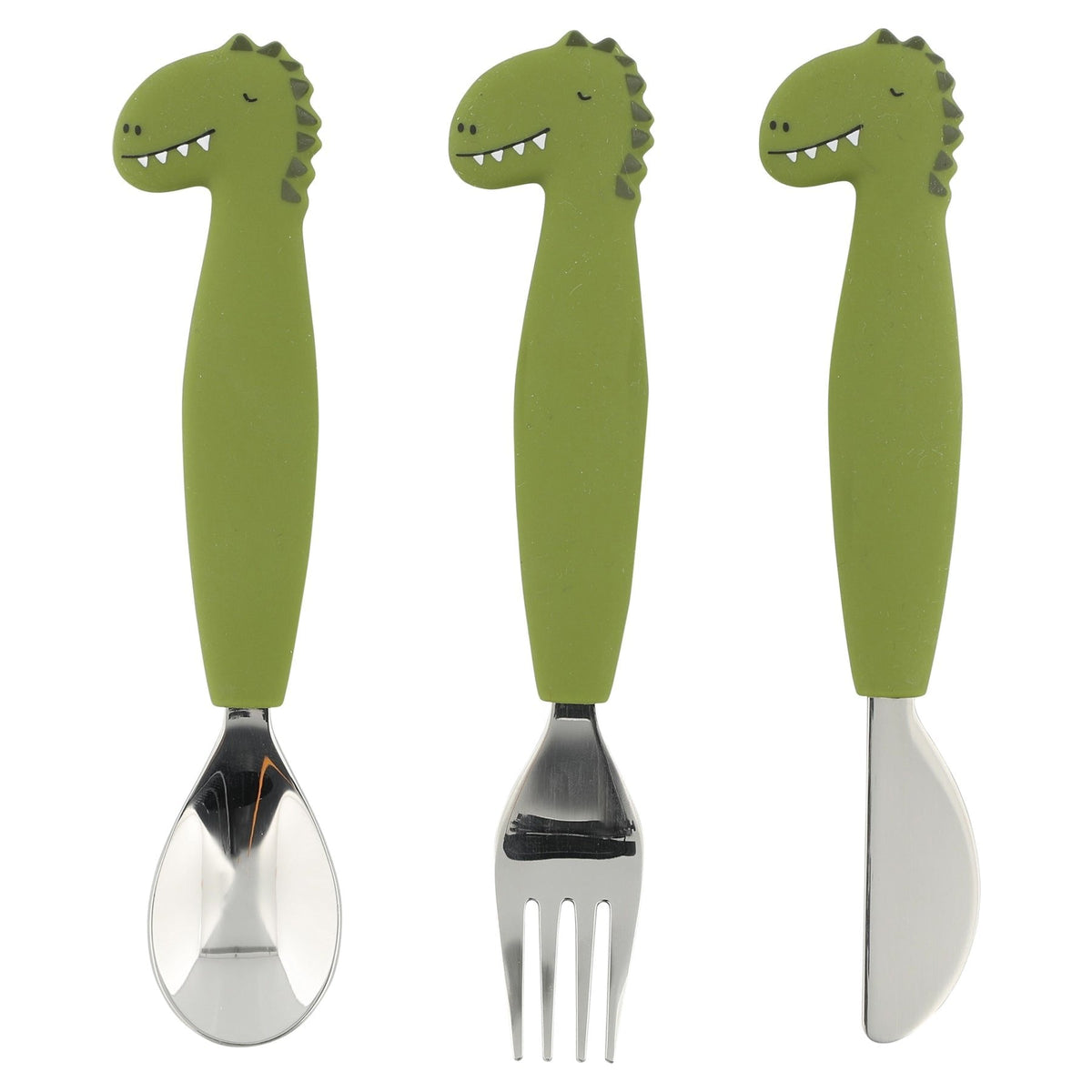 Trixie: Silicone Cutlery Set 3-Pack - Mr. Dino