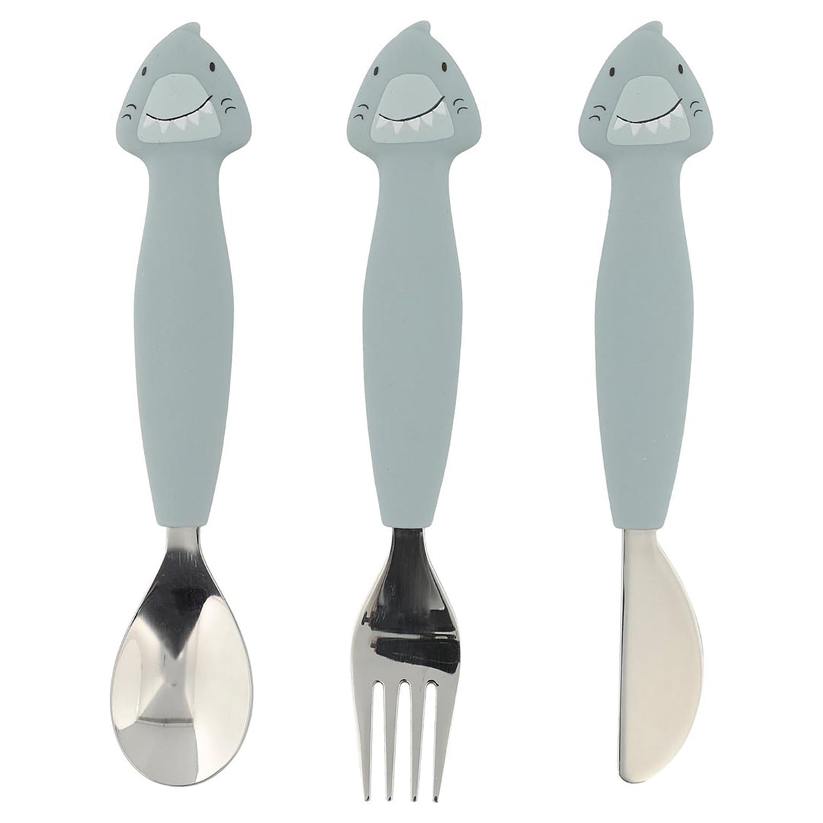 Trixie: Silicone Cutlery Set 3-Pack - Mr. Shark