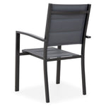 Aluminum Grey Chair Outdoor Armchair with UV Protection Textile