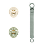 BIBS Colour Pacifier & Loop Clip Gift Set
