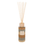 Perfume Diffuser "Zaya" - Amber Reed Diffuser, Mesh-Wrapped, Wood Cap