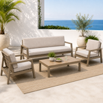 OUTDOOR ALUMINUM SET 3+1+1 WITH TABLE