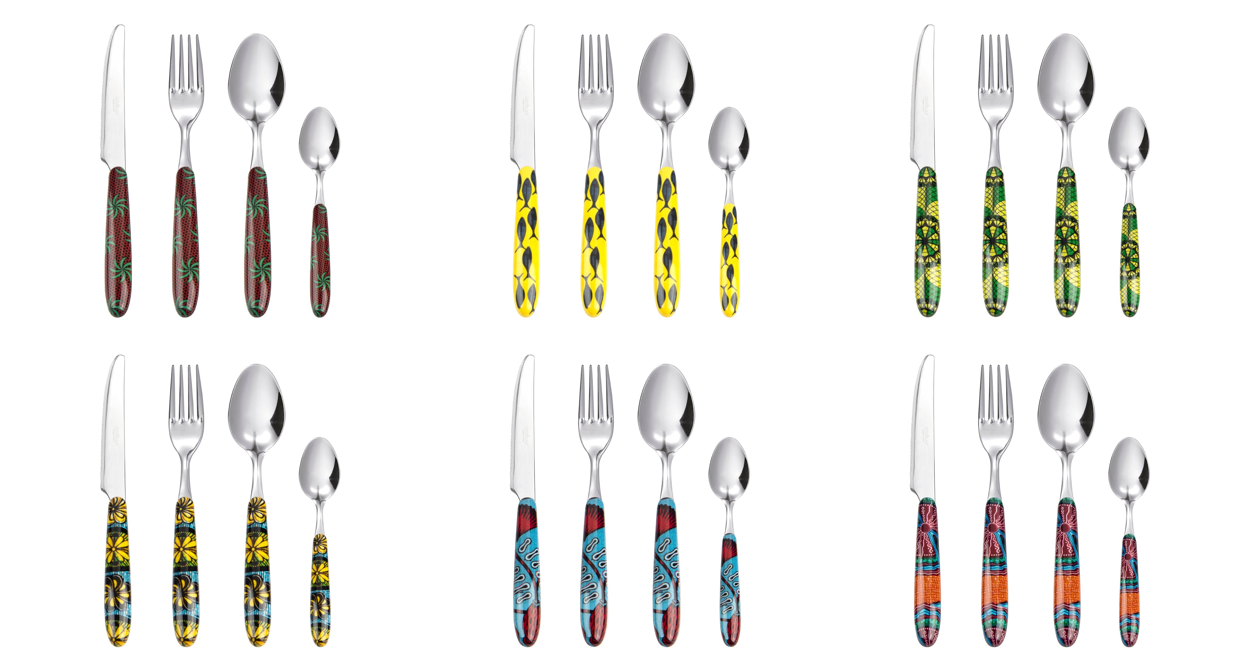 "AFRIKA" 24 PCS Multi Decorations Cutlery Set
