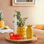 Candle Holder "Yuca" - Glazed Ceramic Taper Holder with Ring Handle