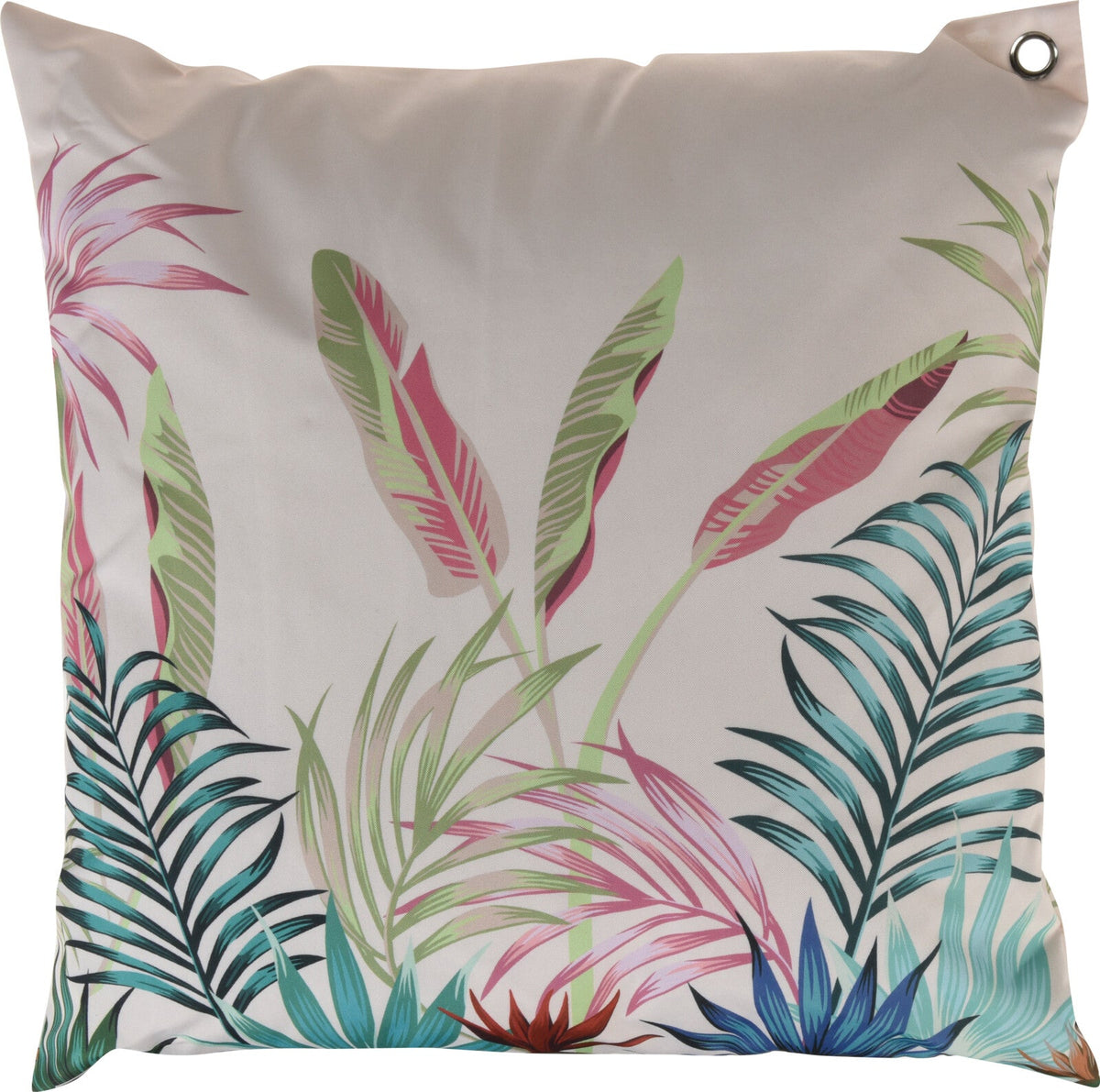 Outdoor Cushion, Leaf Design, 45x45 cm, Durable Polyester