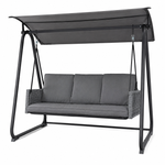 Outdoor Swing with Canopy – Rope Design Steel Frame