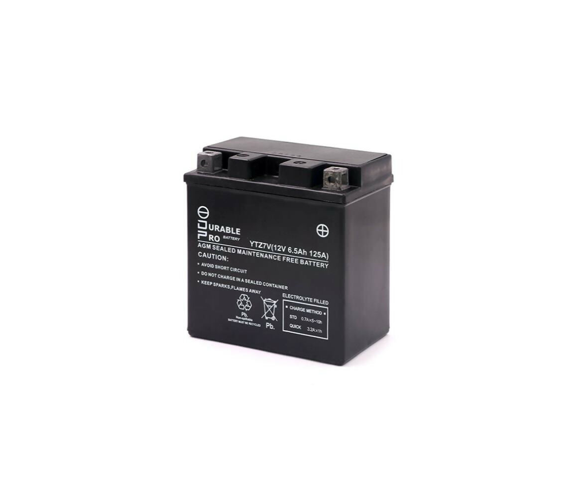 Motorcycle Battery | YTZ7V Durable Pro | 12V 6.5Ah