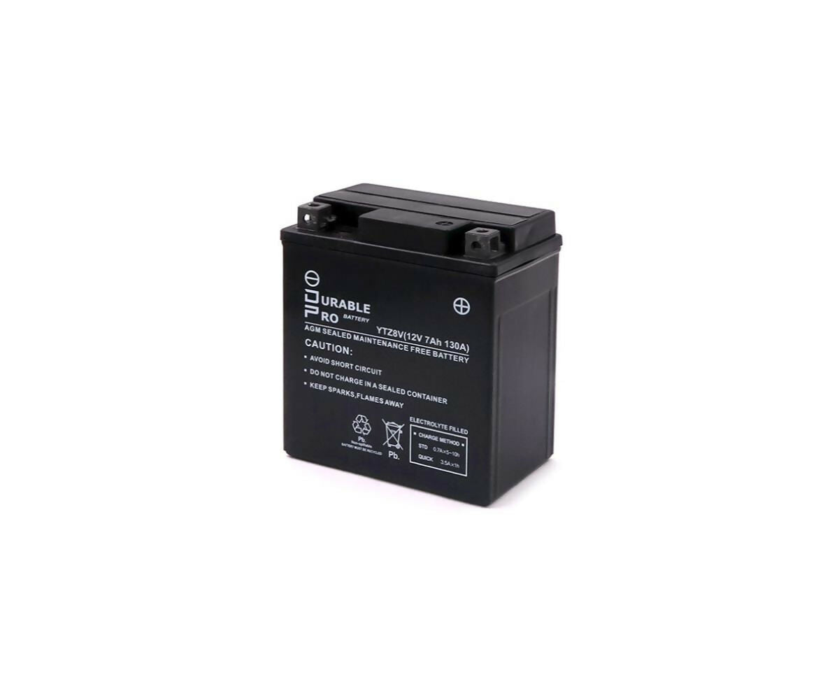 Motorcycle Battery | YTZ8V Durable Pro| 12V 7Ah