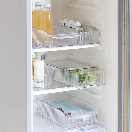 Storage box 1 sliding drawer for fridge - PET Transparent Organizer