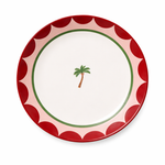 Handmade 26 cm Porcelain Dinner Plate with Sun Design