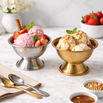 Stainless Steel Ice Cream Bowl 12.5 cm Silver