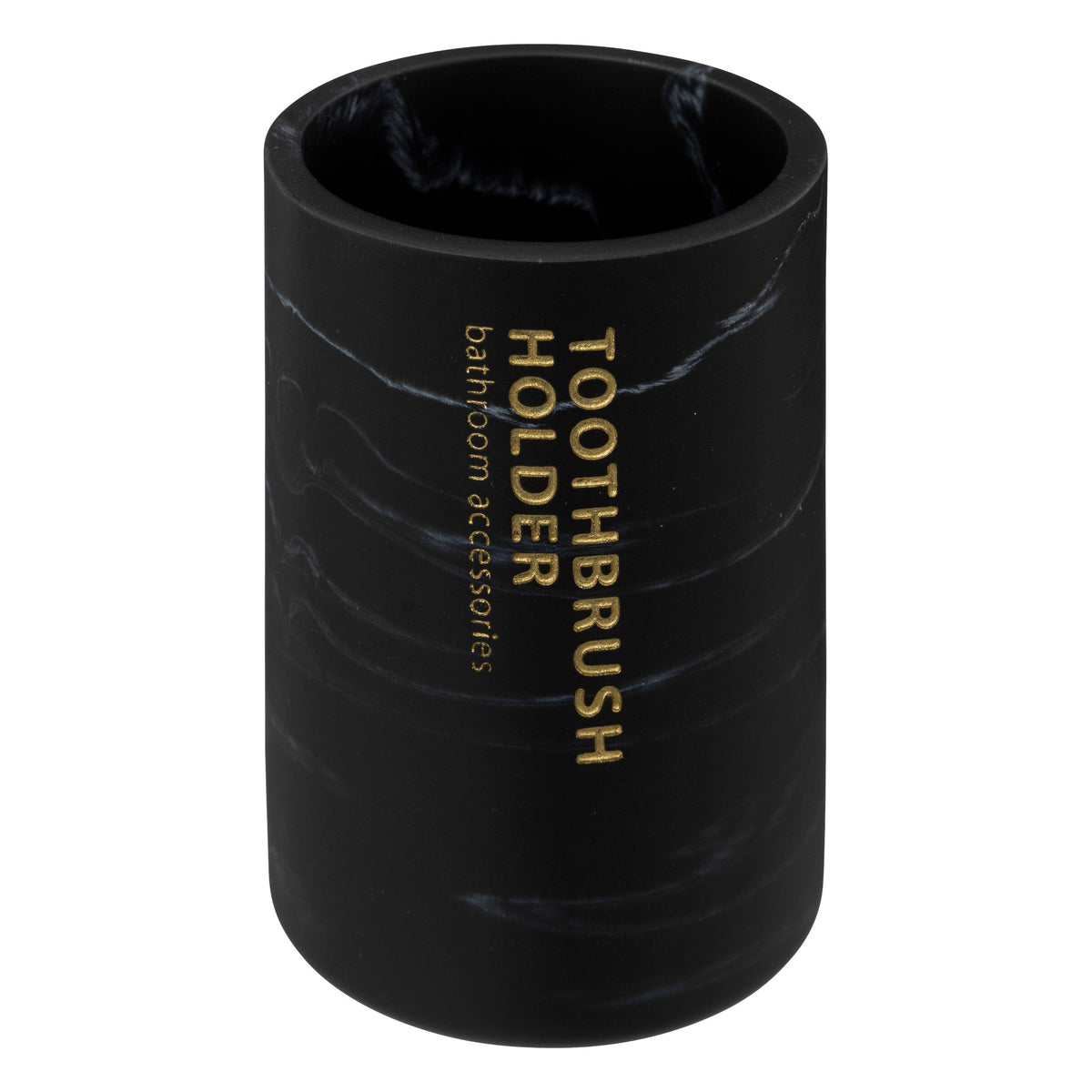 TOOTHBRUSH HOLDER LEA Polyresin Black