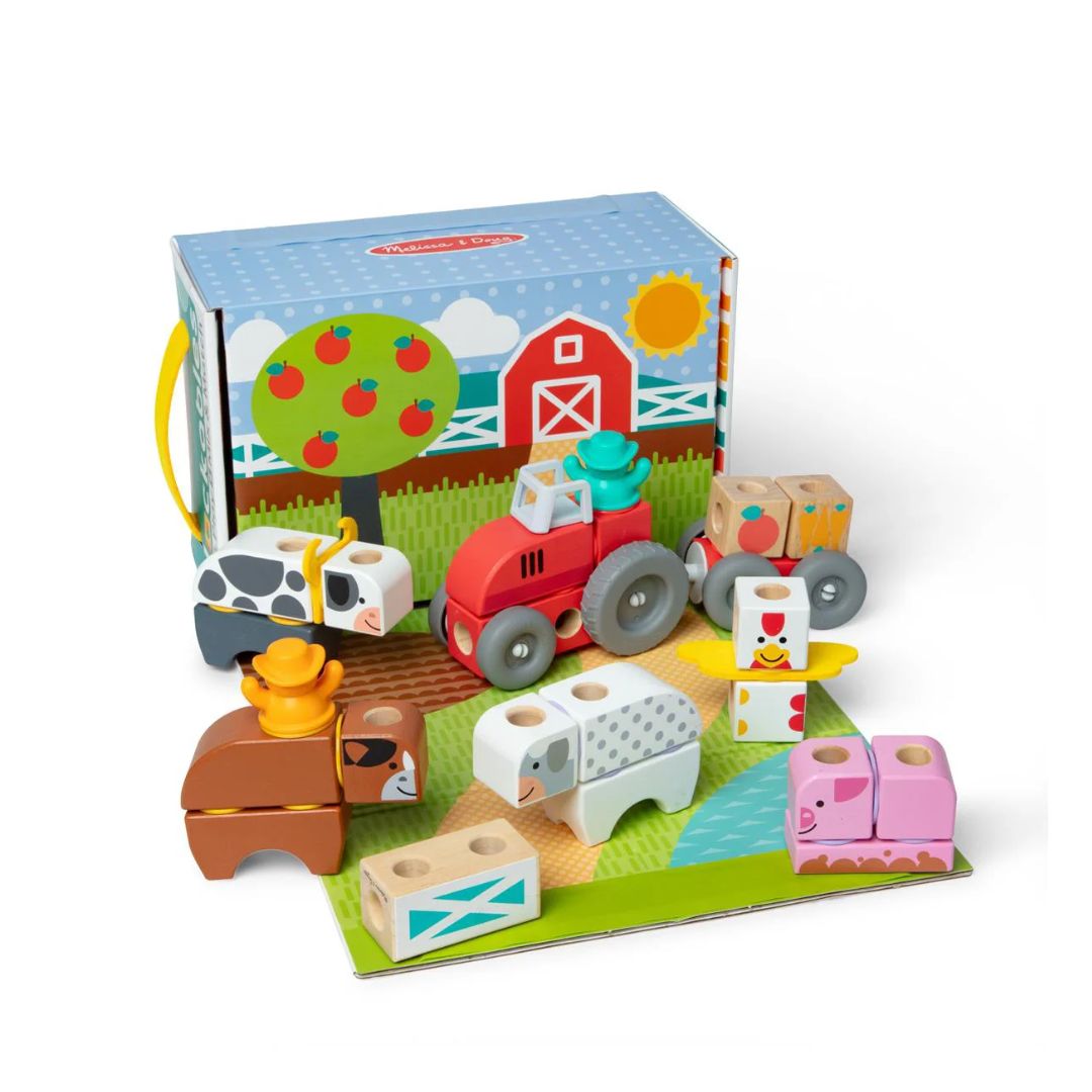 Melissa & Doug Blockables Farm Set