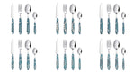 MANDALA 24 PCS Light Blue Cutlery Set - Stainless Steel