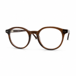 Brown round eyeglasses 