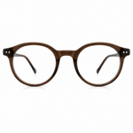 Brown eyeglasses round