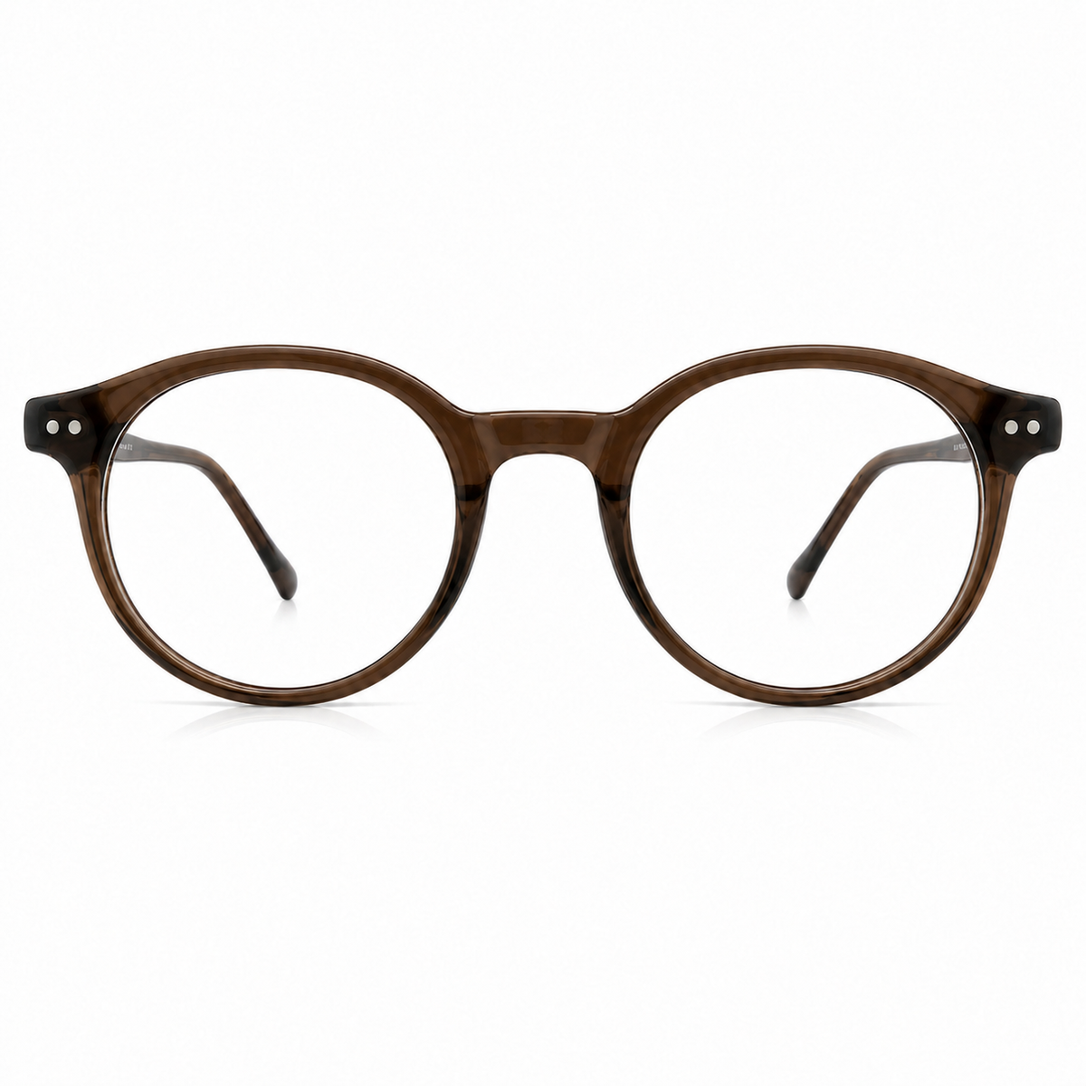 Brown eyeglasses round
