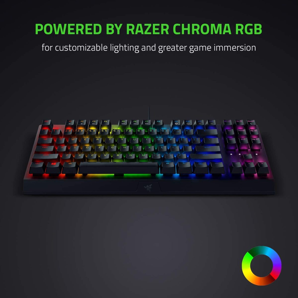 Razer Blackwidow V3 Tenkeyless - Mechanical Gaming Keyboard (Yellow Switch)- Black