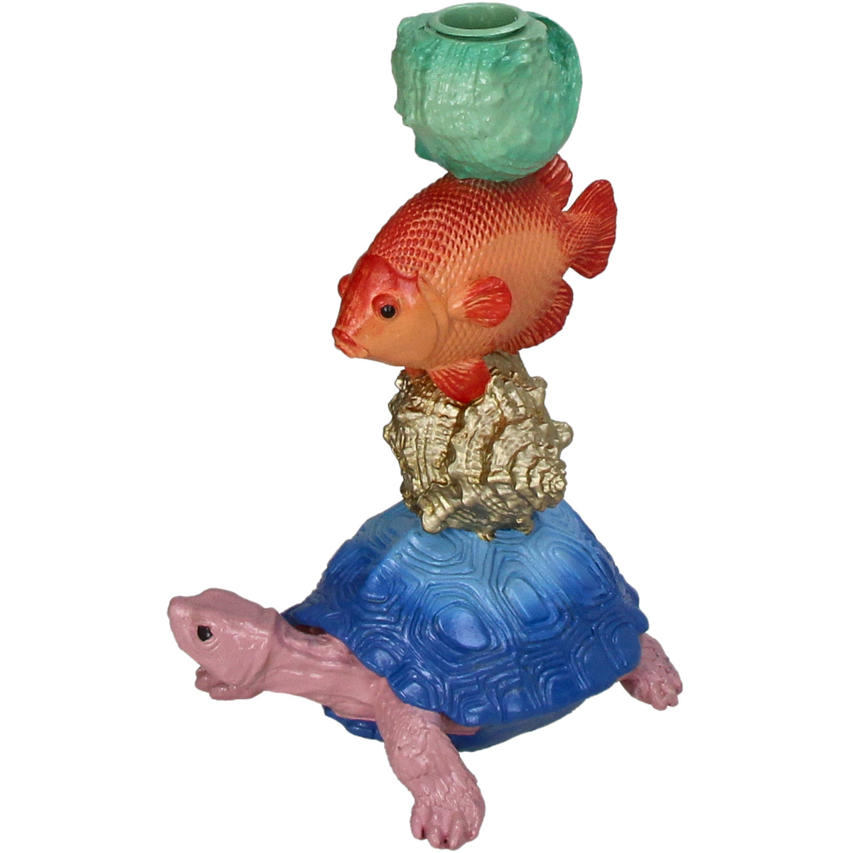 Sea Creatures Polyresin Candle Holder 16 x 12.5 x 23 cm Multicolor