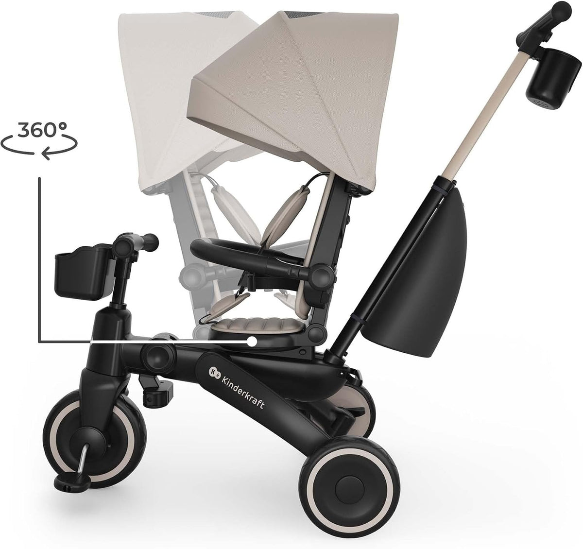 Kinderkraft: JAZZ 3 Folding Tricycle - Beige