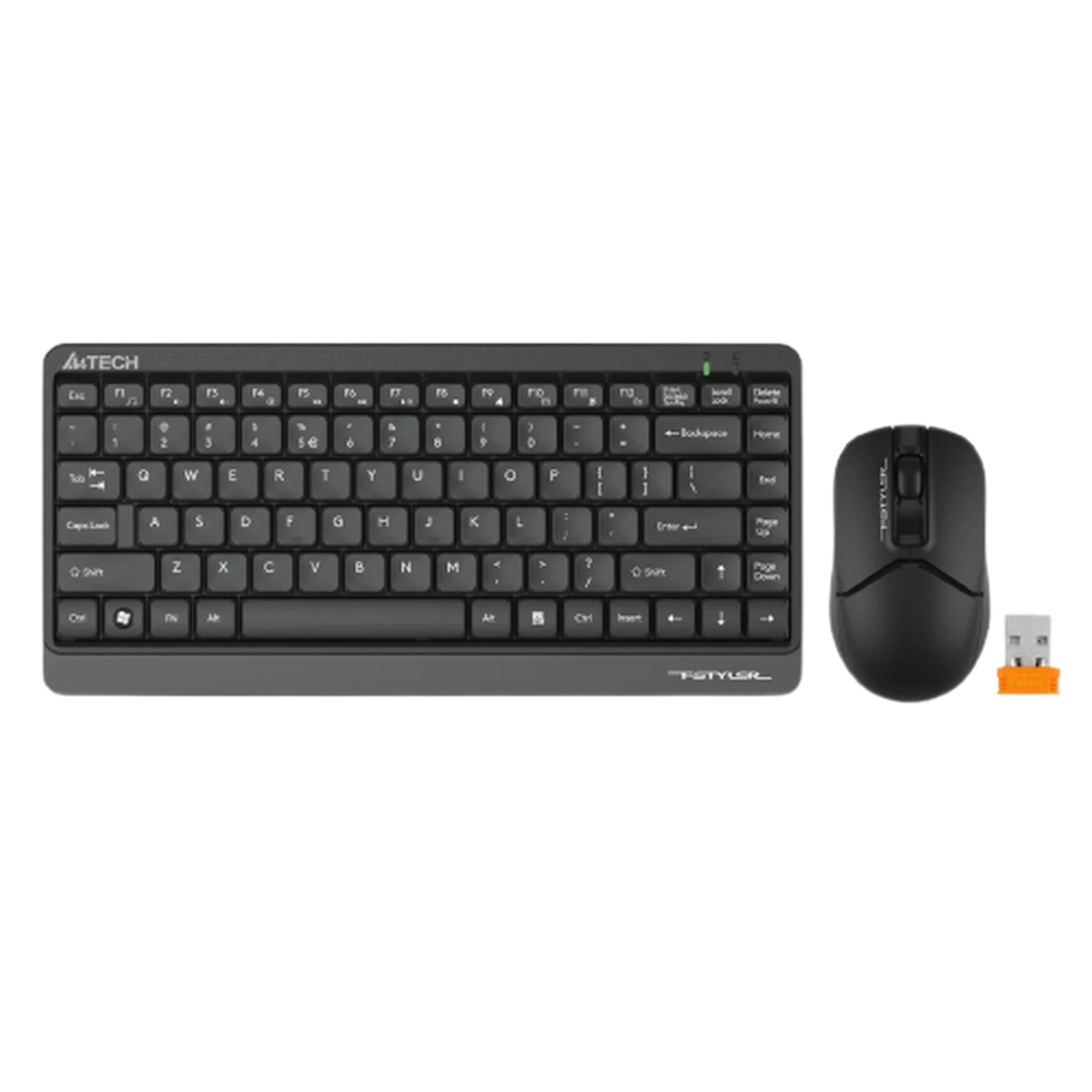 A4Tech (FG1112) FStyler Compact Keyboard and Mouse Wireless Combo - US / Arabic Layout, Black