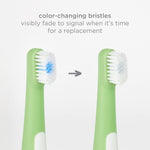 Ubbi: Toddler Training Toothbrush Set – Polaris Blue & Zest Green