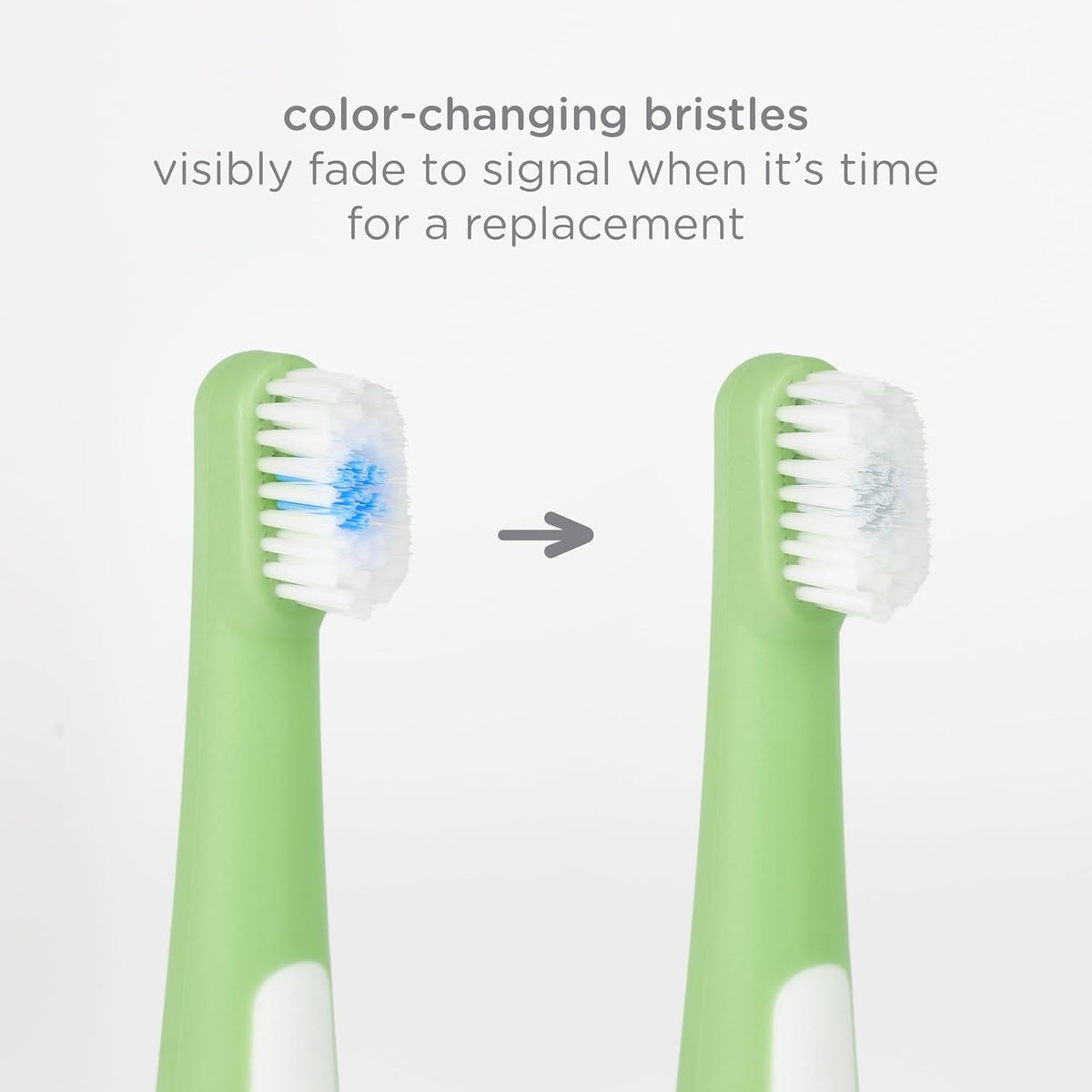 Ubbi: Toddler Training Toothbrush Set – Polaris Blue & Zest Green