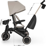 Kinderkraft: JAZZ 3 Folding Tricycle - Beige