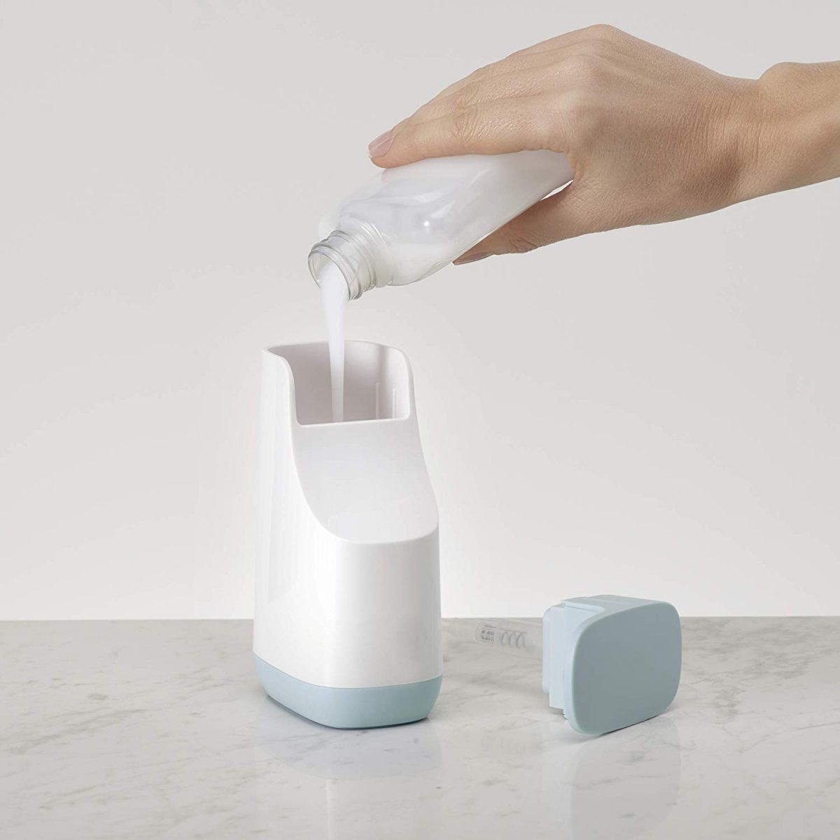 Joseph Joseph  Slim Compact Soap Dispenser with Non-Drip Nozzle, Blue