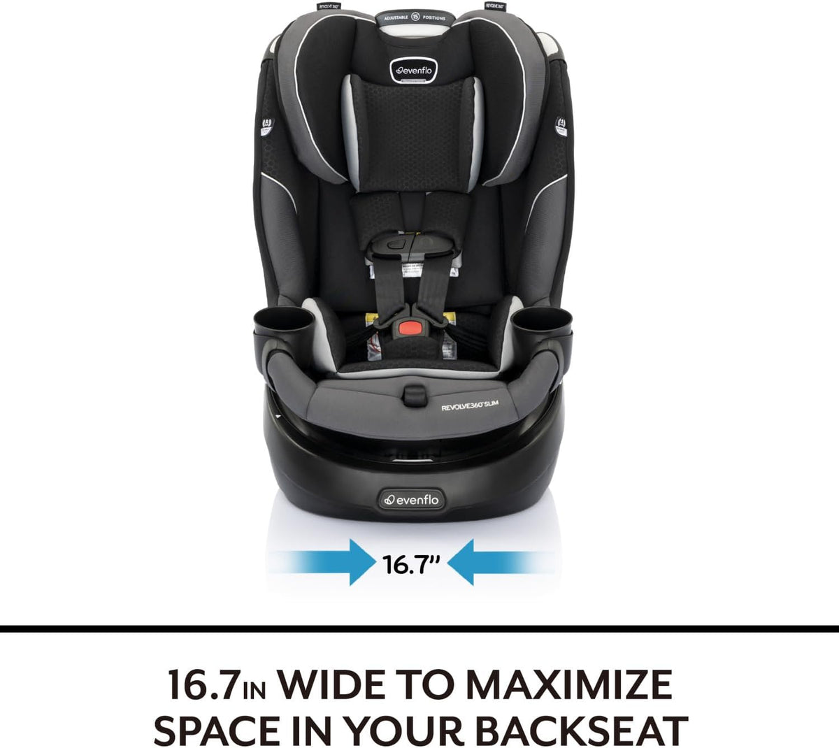 Evenflo Revolve360 Slim 2-in-1 Rotational Car Seat Canton Black