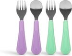Ubbi Stainless Steel Utensil Set – Smoothie Purple & Sugar Snap