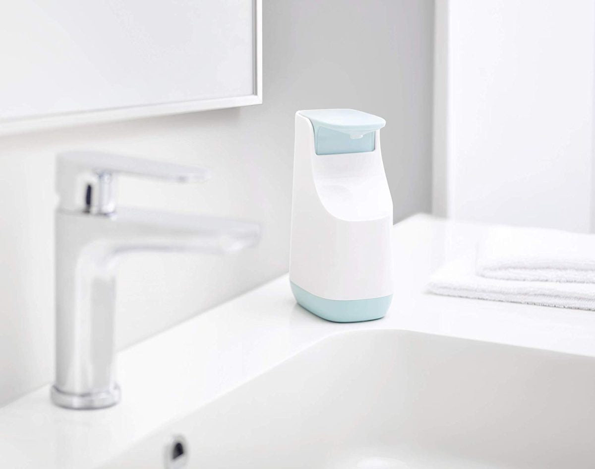 Joseph Joseph  Slim Compact Soap Dispenser with Non-Drip Nozzle, Blue