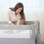 Kikkaboo: 2 Levels Baby Cot – Milky Way Grey