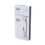 Joseph Joseph EasyStore Butler Toilet Paper Holder Stand and Spare Roll Storage with Shelf and Drawer, Stainless Steel
