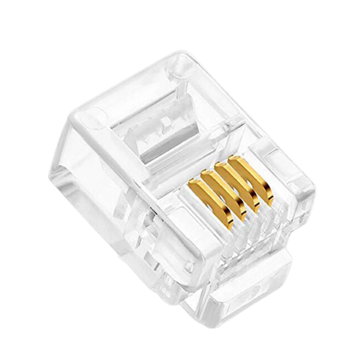 Hitec (3647) RJ11 6P4C Plug - 100pcs Zip Sealed Bag - Priced Per Bag