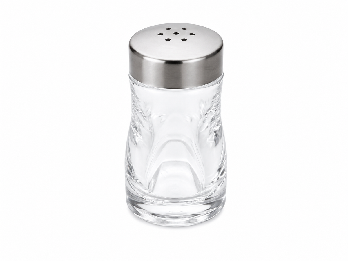 Plexiglass Salt & Pepper Shaker with Stainless Steel Lid