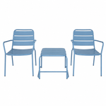 OUTDOOR STEEL SET 1+1 WITH TABLE