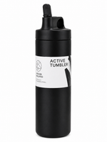 Active Stainless Steel Bottle with Straw 550 ml – Vacuum Insulated