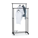 Garment Rack with Double Hanging Rails & Wheels