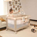 Kinderkraft: LEODY UP Travel Cot & Playpen with Changing Table - Beige