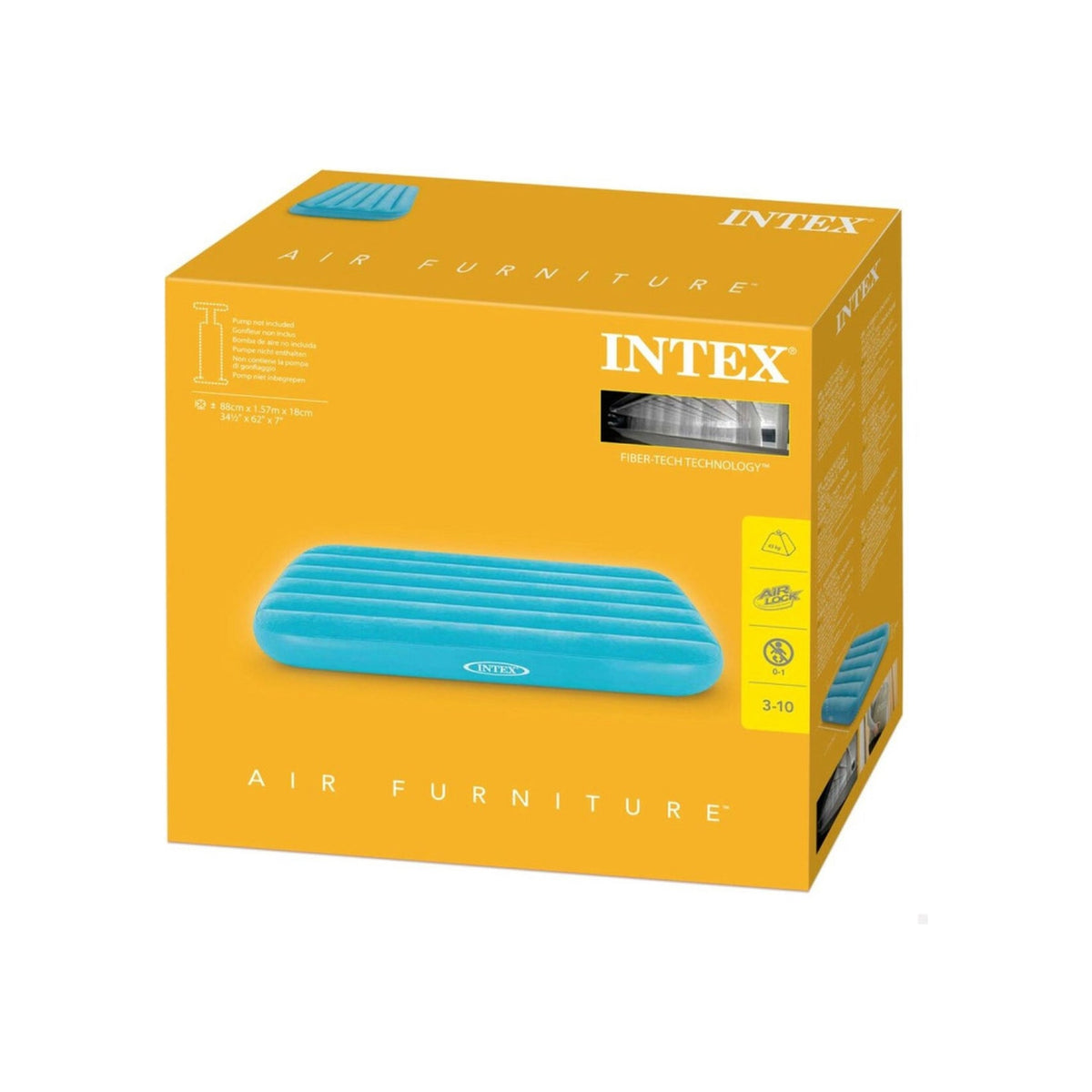 Intex Inflatable Air Mattress - 88x157x18 cm