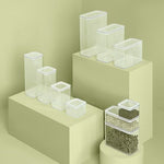 Box Square Plastic, Hermetic, Stackable, 2000ml Capacity