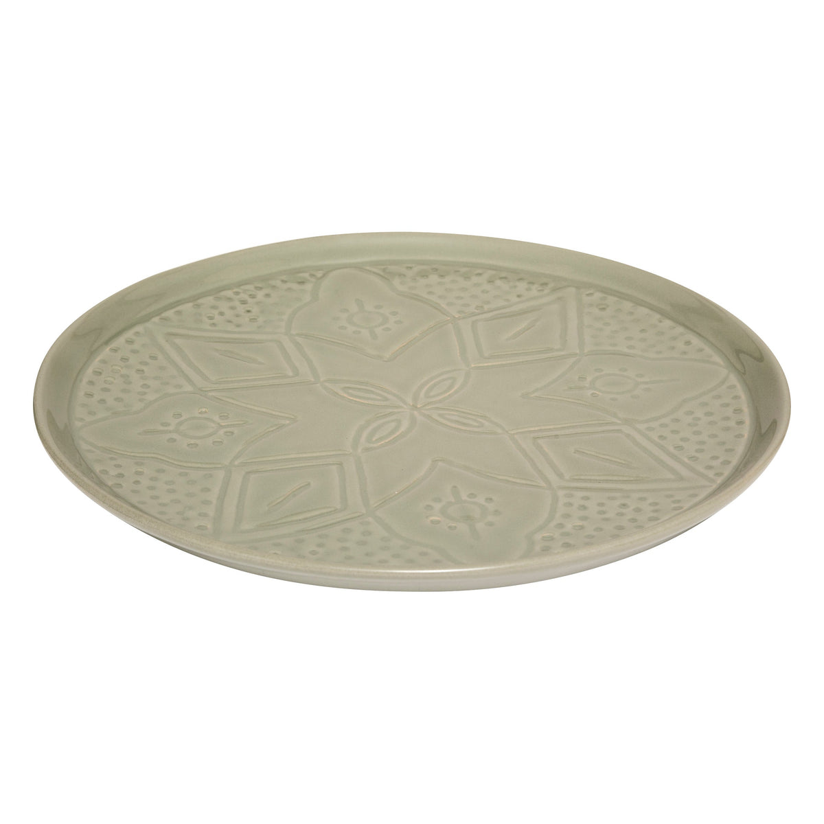 Sienna Flat Plate 27.5 cm Olive Green Faience