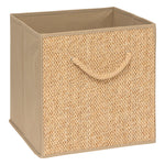Storage box Stemy - Beige Cube Organizer with Rope Handle