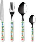 Cactus Cutlery Set 24 Pcs Stainless Steel Decorated Handles Kitchen Bundle